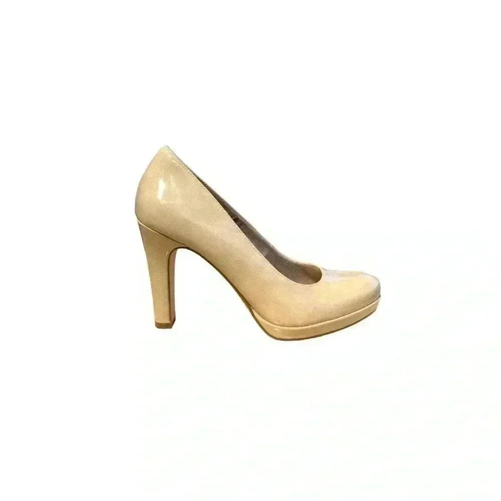 Tamaris nude platform heel, size 38
